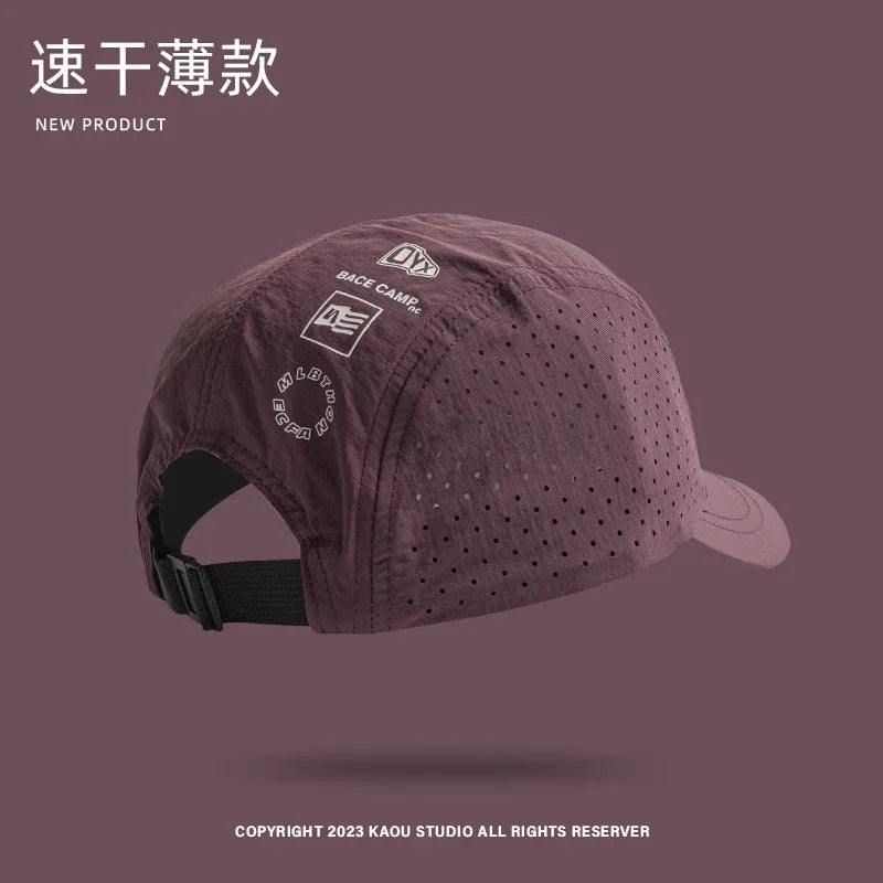 Summer 5 Panel Baseball Caps  For Men And Women Outdoor Camping Cap  Sun Protection Quick-Drying Running Hat Breathable Golf Hat