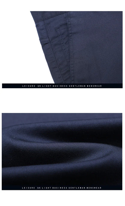 2024 Summer New Men's Business Thin Straight Casual Pants Classic Style cotton Stylish Stretch Luxury Trousers Male Brand