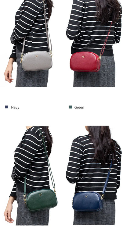 Genuine Leather Trend Shoulder Bag Luxury Totes Cowhide Handbag Versatile Crossbody Lipstick Phone Pouch For Women Grrls