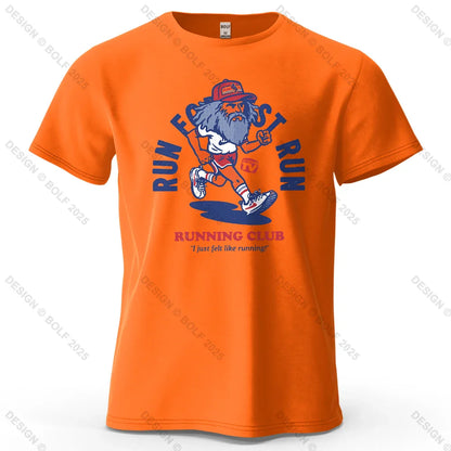 Running Club Printed Men's T-Shirt 100% Cotton Oversized Fitness Motivation Graphic Tees for Women Tops Tees Streetwear