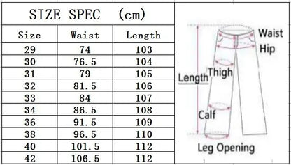2026 Men's Fashion Vintage Jeans Slim Straight Leg Tie Dye Pleated Biker Denim Pants Male Casual Pants Oversized 42 High Quality
