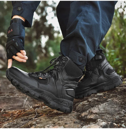 New Men Tactical Boots Ankle Waterproof Desert Hunting Hiking Shoe Unisex Lace Up Male Army Boot Brand Motorcycle Climbing Shoes