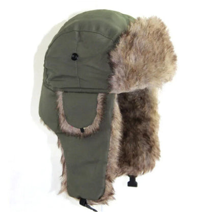 Warm Russian Aviator Trapper Cap with Earflap Outdoor Winter Knit Hat Unisex Stylish Cold Weather Headwear
