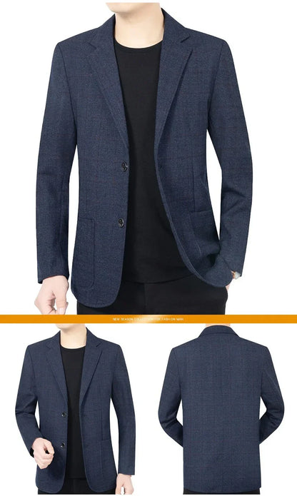 Brand Fashion Suits Blazer Mens Checked Spring Blazer for Men Stylish 2026 Autumn New in Suits Blazers Men Clothing