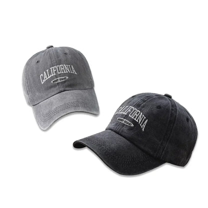 Cotton Retro Vintage Baseball Cap Men Women Denim Embroidered Letters Hat Cotton Soft Top Caps Casual Retro Unisex Hats