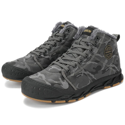 Men Winter Snow Boots Super Warm Men Hiking Boots Waterproof Men's Boots Outdoor Sneakers Non-slip Rubber Men's Work Ankle Boots