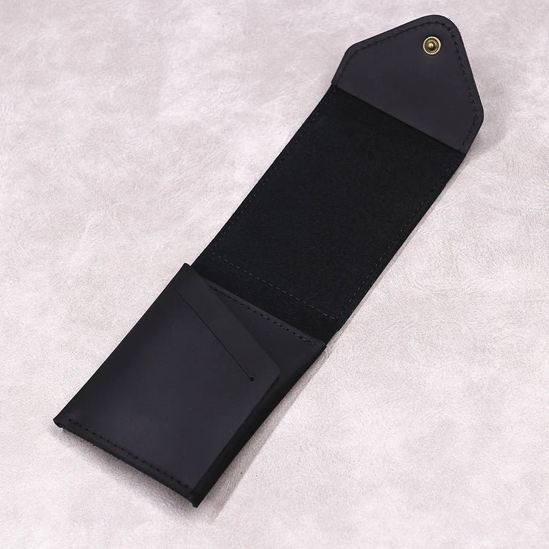 100% Genuine Leather Wallet For Men Male Original Cowhide Slim Minimalist Front Pocket Cash Wallet Card Holder With Flap Closure