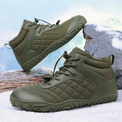 New Winter Booties Outdoor Waterproof Barefoot Boots For Men Ankle Boots Plush Warm Snow Shoes Non-slip Casual Sneakers Big Size