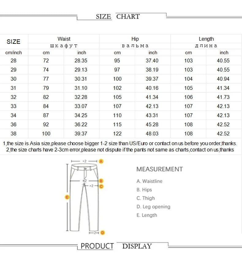 2025 Autumn Men's White Slim Fit Straight Jeans Casual Stretch Denim Pants Comfortable Fashion Streetwear Male Brand Clothing