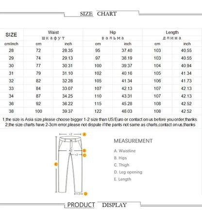 2025 Autumn Men's White Slim Fit Straight Jeans Casual Stretch Denim Pants Comfortable Fashion Streetwear Male Brand Clothing