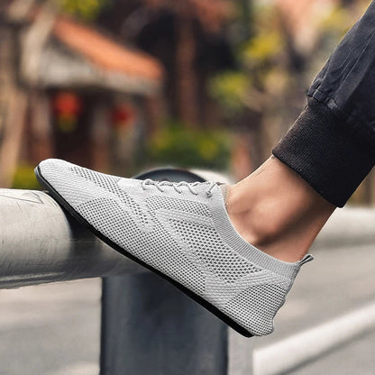 Summer Men Shoes Mesh Flat Outdoor High Quality Walking Shoes Comfortable Lace Up Breathable Non Slip Casual Man Shoe