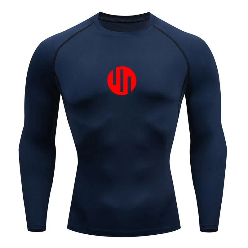 Running Men's Compression Long sleeve T-Shirt Gym Sports underwear Quick-drying Sweat-Wicking Sunscreen Second Skin Workout Men