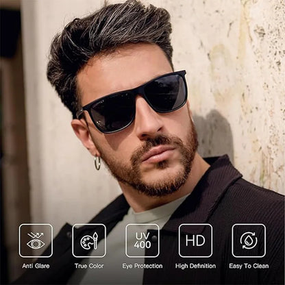 New Square Polarized Sunglasses for Men Ultralight Carbon Fiber Sun Glasses Driving Fishing Golf Sport UV400 Protection