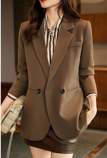 Spring Autumn 2025 Women's Small Suit Jacket Korean Version Leisure Ladies Blazer Coat Temperament Design Sense Lady Outerwear