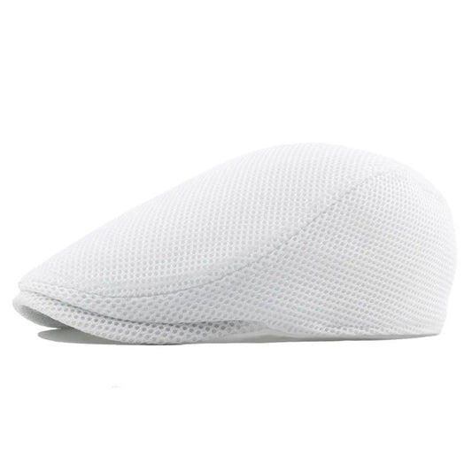 Men Women Hat Adjustable Newsboy Beret Ivy Cap Cabbie Flat Caps  Breathable Mesh Summer