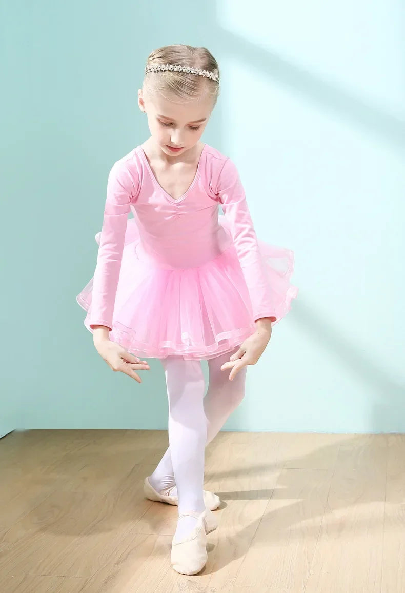Children's Dance Costume Girl Dress Tutu Outfit Vestido Girls Clothes Ballet Leotard Robe Fille Summer Ballet Skirt Baby Dresses