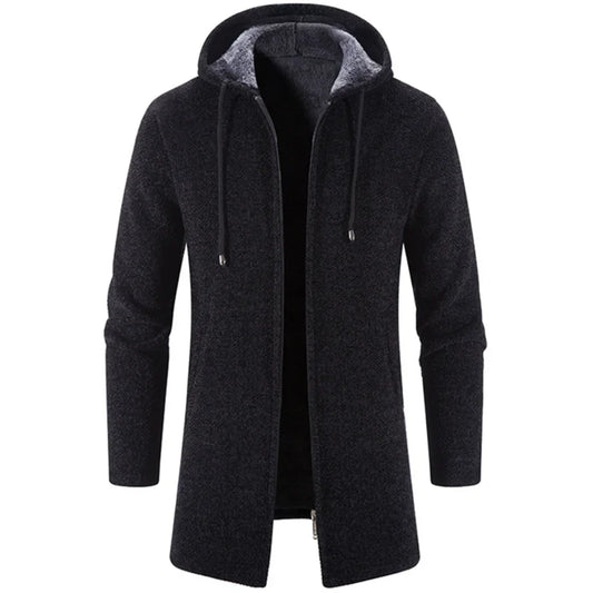 Autumn And Winter Cashmere Men's Cardigan Chenille Outer Sweater Coat Windbreaker Solid Color Fashion Clothing