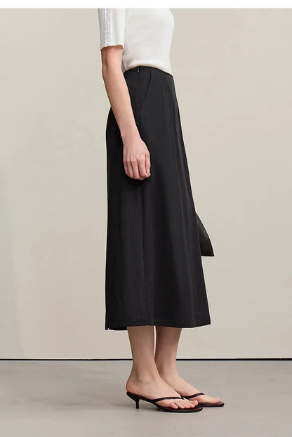 Casual Skirts For Women 2026 Spring New Elegant A-shaped Skirt Women Split Pocket Versatile Medium And Long Skirt 12621024