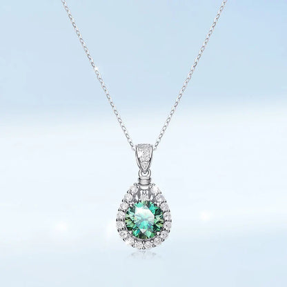Luxury 925 Sterling Silver Real 5ct Moissanite Pendant Necklace for Women Anniversary Party Diamond Necklaces Fine Jewelry