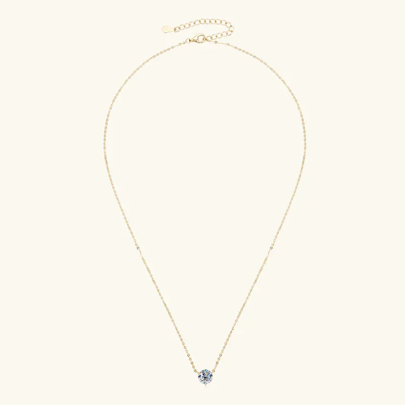 1CT 1.5CT 2CT Moissanite Pendant Necklace s925 Sterling Silver Certified Solitaire Drop Necklaces For Women Jewelry Gift