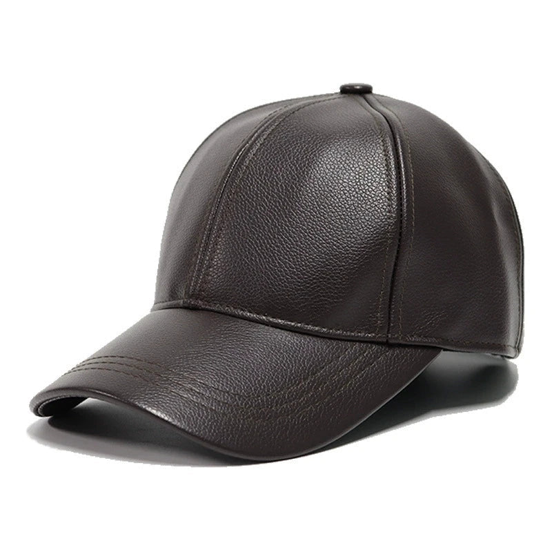 PU Leather Gift Fedoras  for Middle-aged and Elderly Autumn and Winter Outdoor Leisure Gentlemen Jazz Hat for Men Panama Hat