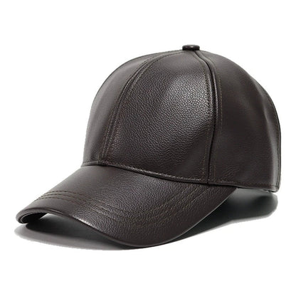 PU Leather Gift Fedoras  for Middle-aged and Elderly Autumn and Winter Outdoor Leisure Gentlemen Jazz Hat for Men Panama Hat