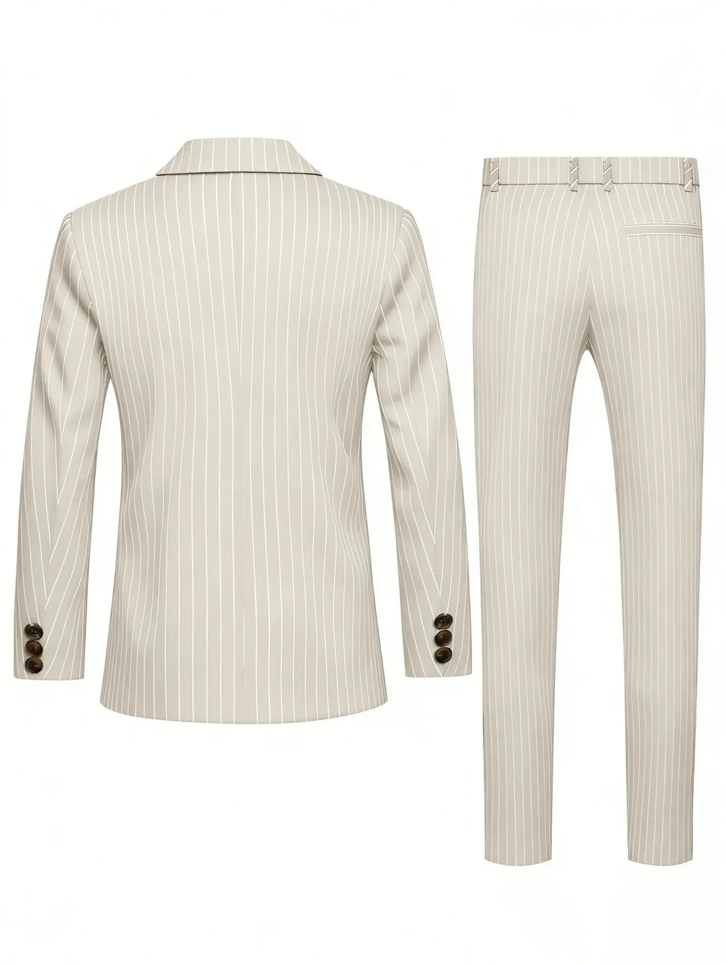 Men's Suit Sets Men's Striped Suits Dress Pants for Business Dinners and Weddings
