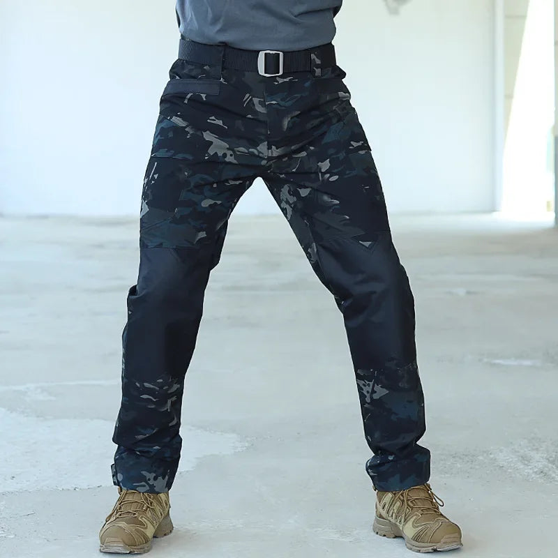 Cargo Pants Outdoor Multi-pocket Tactical Pants Ripstop Waterproof Trousers Male Wear-resistant Training Fishing Workwear Pant