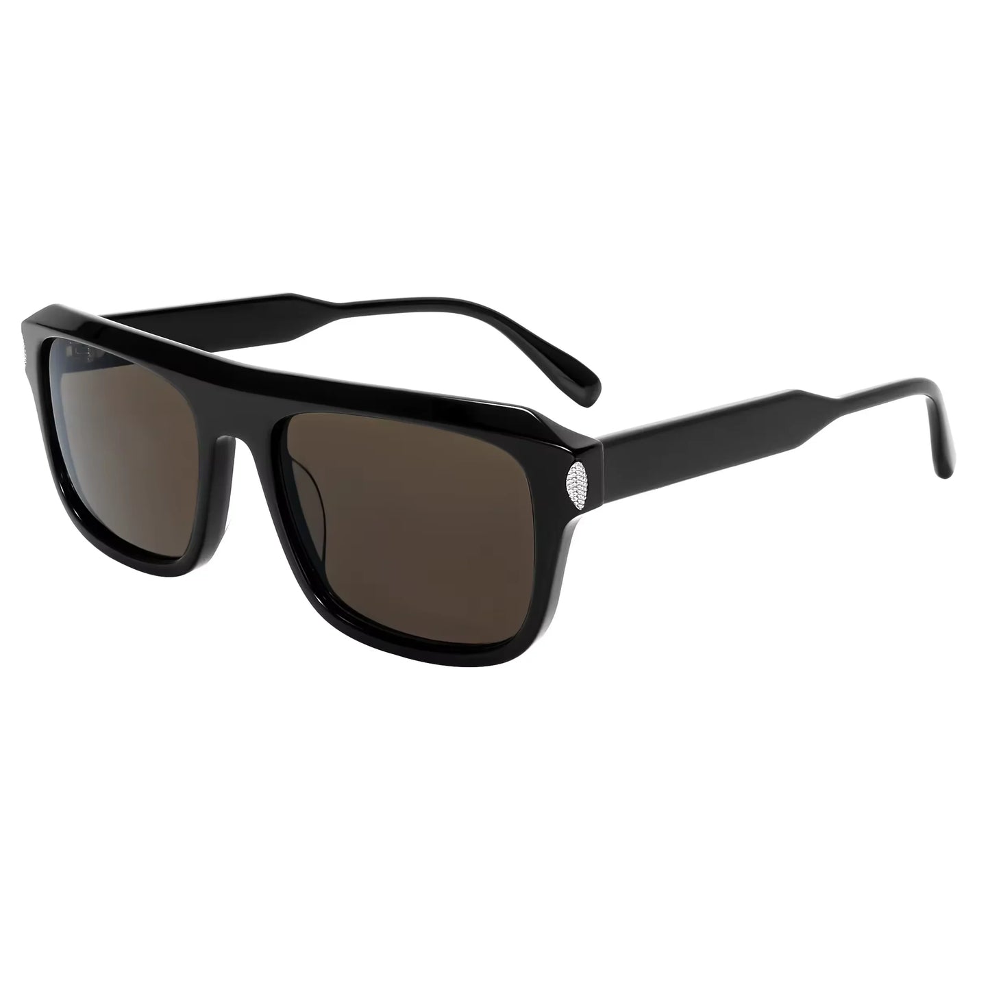 Tortoise Acetate Sunglasses Vintage Rivet Rectangle Frame UV Protection Unisex Retro Sun Glasses Fashion