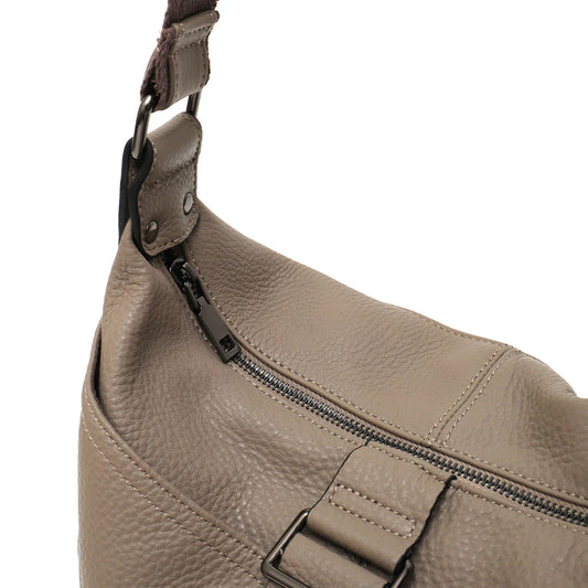 Women Design Style Genuine Leather Shoulder Bag Multi Pockets Casual Daily Slouchy Preppy Chic Handbag Messenger Satchel Purse