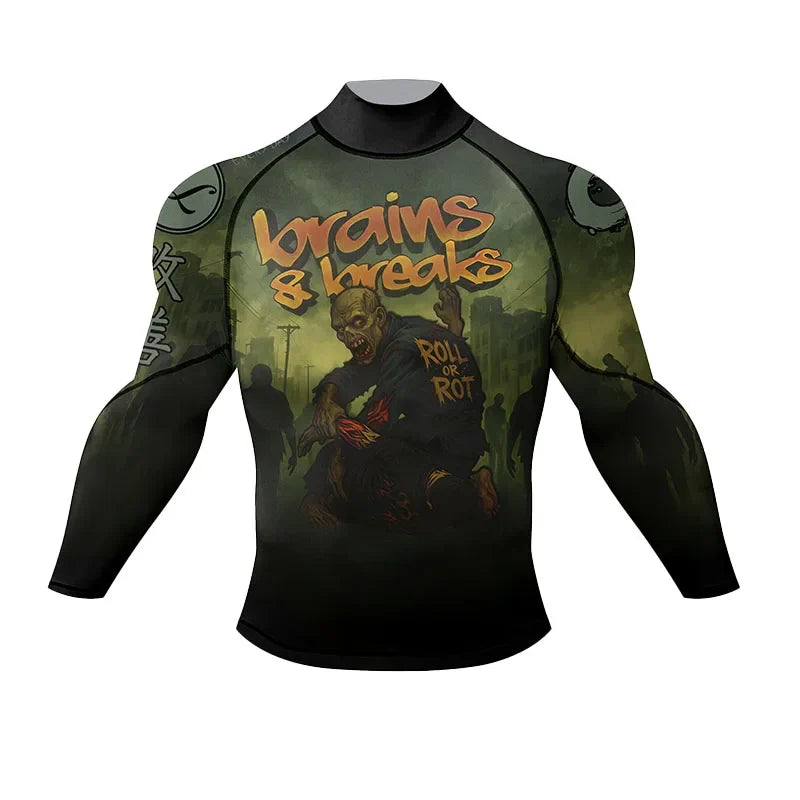 Cody Lundin Wrestling Compression T Shirt Men Full Subliamtion Brazilian Jiu-Jitsu MMA Shor Sleeve Rashguard With Anti Rubber