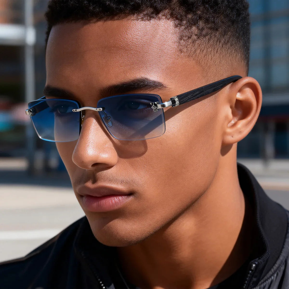 2026 Wooden Rimless Sunglasses Women Trendy Retro UV400 Protection Square Sunglass Men Brand Design Fashion Glasses Dropshipping