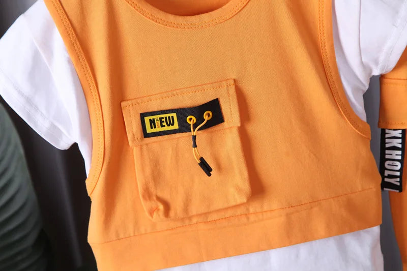 New Summer Infant Boys Clothing Children Casual T-Shirt Shorts 2Pcs/Set Toddler Baby Girl Clothes Sports Costume Kids Tracksuits