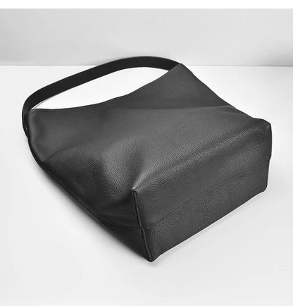 Bucket Bag Large Women's Bag Tote Bag Shoulder Bag Luxury Designer Genuine Leather Handbag Japanese Popular Bag Soft Row