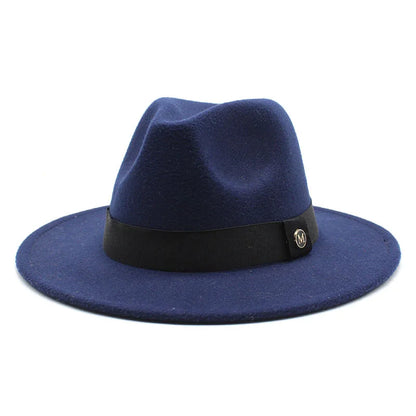 Wool Fedora Hat For Women Men Winter Autumn Fashion Church Jazz Hats Viking British Flat Brim Felt Hat Outdoor Casual Fedoras