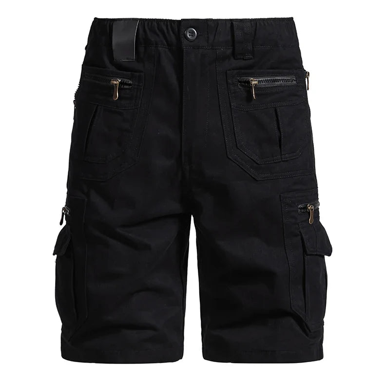 Men's Large Size Loose Casual Shorts Fashion Trendy Versatile Cotton Shorts Elastic Waist Summer Work Shorts