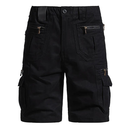 Men's Large Size Loose Casual Shorts Fashion Trendy Versatile Cotton Shorts Elastic Waist Summer Work Shorts