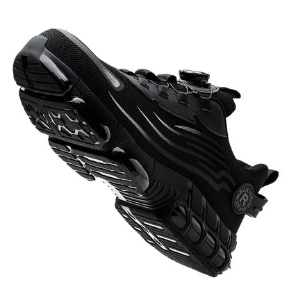 Rotating Button Safety Shoes Men Anti-smash Anti-puncture Work Shoes Fashion Men Safety Sport Shoes Security Protective BootsMen