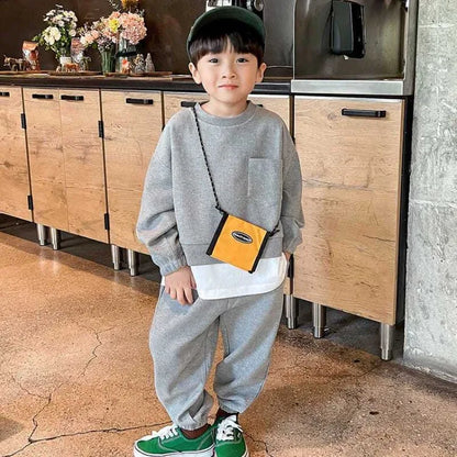 Sweatshirt Set Korean Kids Clothes Boys Outfit Sets Children's 2025 New Clothing 7 8 Years Boy´s Child 10 Year Old Winter Men's