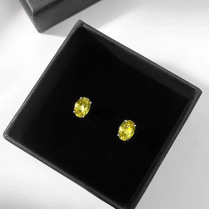 1-4CT Oval Cut D Color Moissanite Diamond Stud Earrings GRA Certified For Women Unisex Gemstone Party 925 Silver Earring