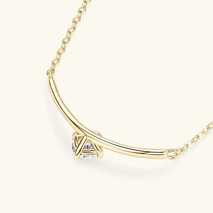Minimalist Choker Necklace For Women 925 Sterling Silver 5mm 0.5ct Moissanite Pendant Necklace Delicate Daily Jewelry Gift