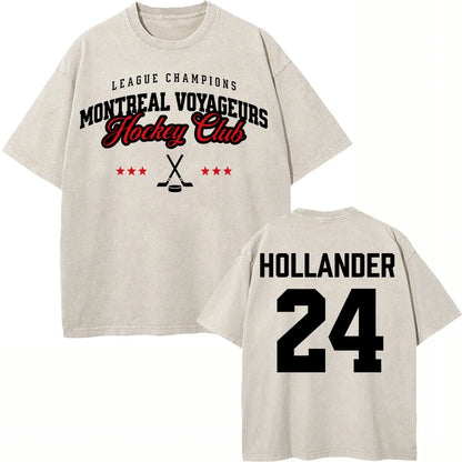 Vintage Washed Heated Rivalry Ilya Rozanov 81 Boston Raiders Tshirt Men Shane Hollander 24 Montreal Metros 100% Cotton Tees Tops
