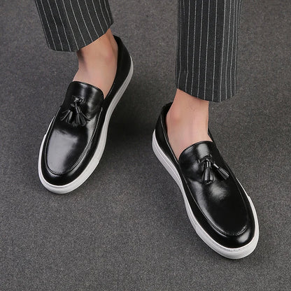 Zapatos De Hombre Loafers Men's Tassel Slip-On Comfortable Men Leather Shoes Casual Shoes Fashion Oxford Shoes Large Size 38-47
