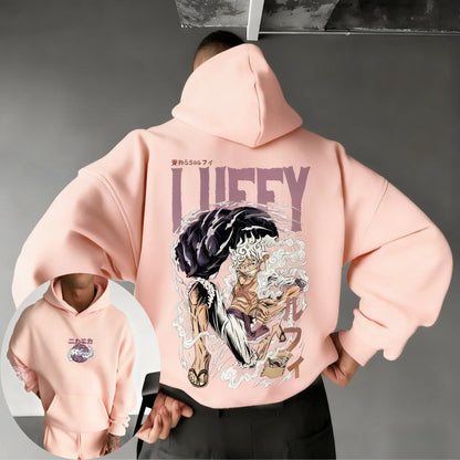 One Piece Men's Hoodie Sweatshirt Monkey D. Luffy Japan Anime Spring Autumn and Winter Boys Long-sleeved Parent-child Outfit
