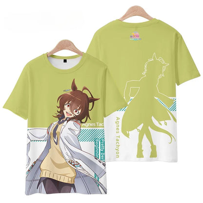 Umamusume Agnes Tachyon Japanese Game T-Shirts Anime Men Women Tee Shirt Short SleeveT Shirt Plus Size Tops