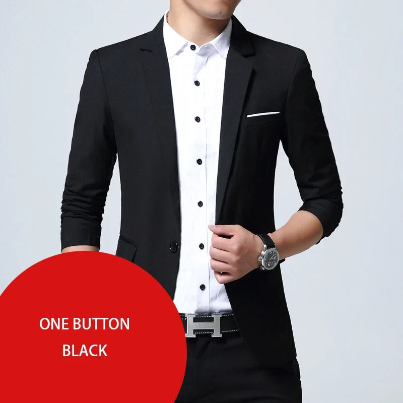Spring Autumn Men Jacket Suit One Button Korean Style Blazer Non-ironing Mens Wedding Tuxedos Suits Blazer Masculino