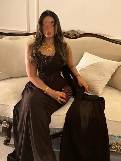 One Shoulder Evening Dress Sequins For Special Events Flowers Prom Dresses Cocktail Wedding Party Dress Customized 2025
