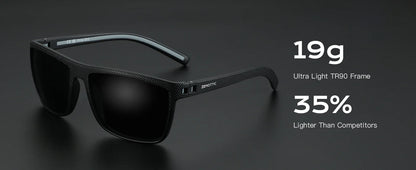 Retro Polarized Sunglasses for Men Lightweight TR90 Frame UV400 Protection Square Sun Glasses Night Vision Goggles