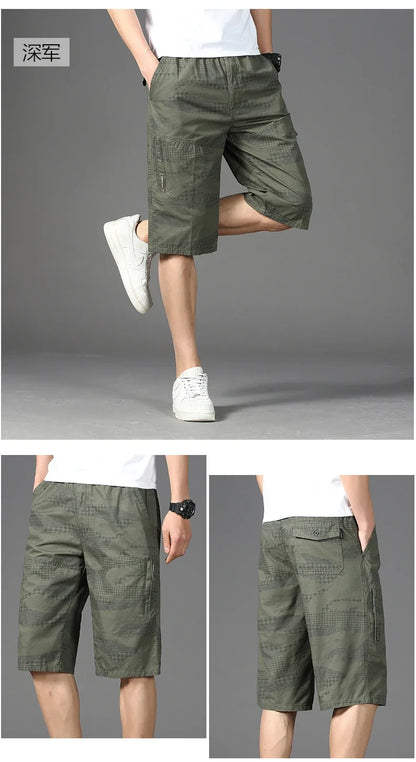 High Quality Men's Camouflage Shorts Print Casual Short Pants 6XL Plus Size Below Knee Shorts Homme Sprots Pants