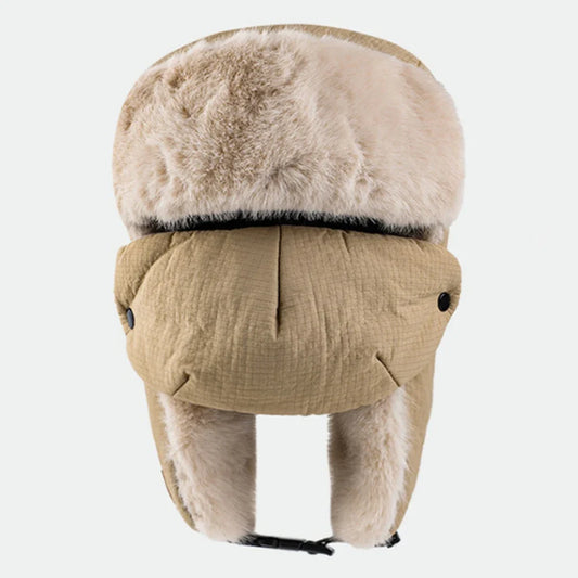 Russian Hat Thick Warm Winter Hat Men Women Fluffy Fur Hat with Mask Male Female Snow Ski Trapper Earflap Cap Bomber Hats
